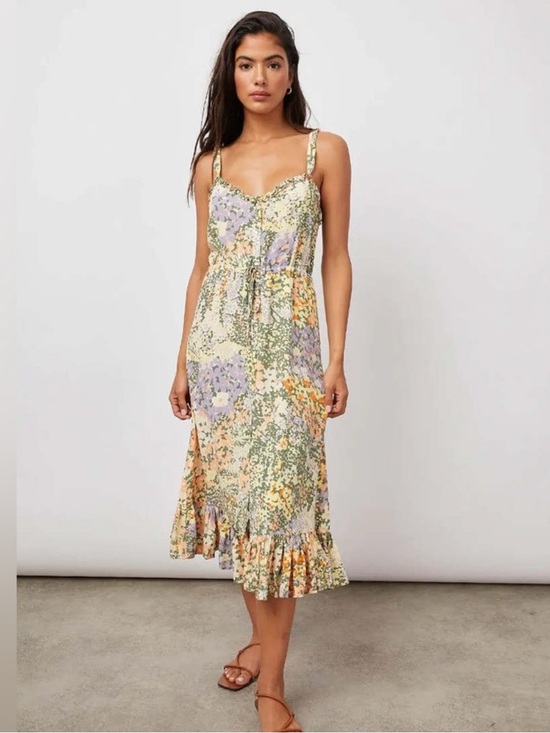 Rails Dresses & Skirts - Rails Adayln Ruffle Gardenia Midi Dress